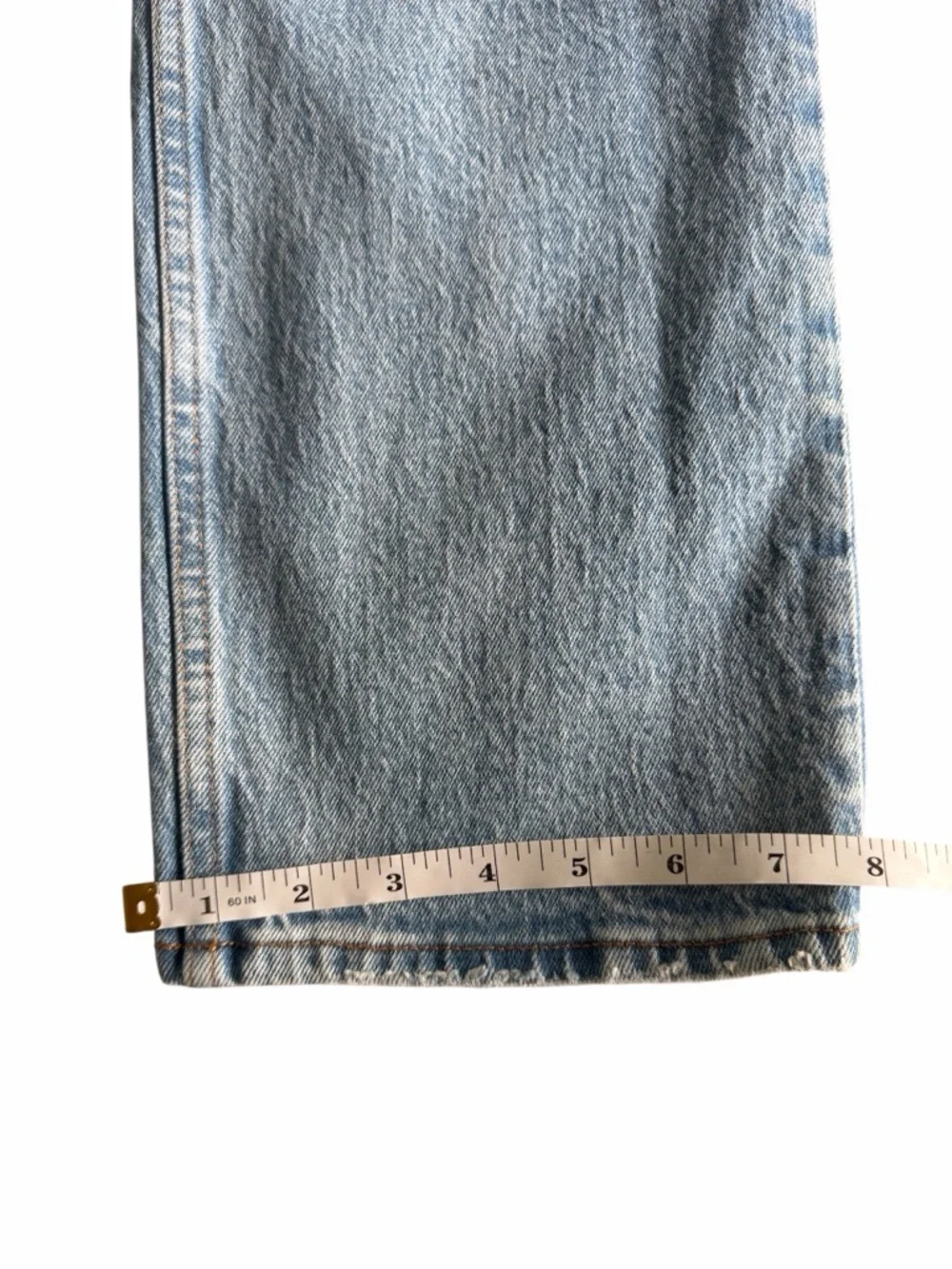 Abercrombie & Fitch 90s Straight High Rise Jeans Light Wash Size 29 - Picture 9 of 12